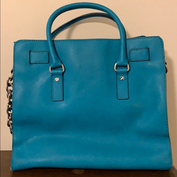 Michael Kors teal/turquoise leather bag - Picture 3 of 5